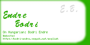 endre bodri business card